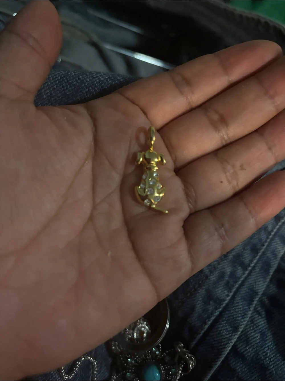 Gold Small Pet Charm Pendant - Unbranded